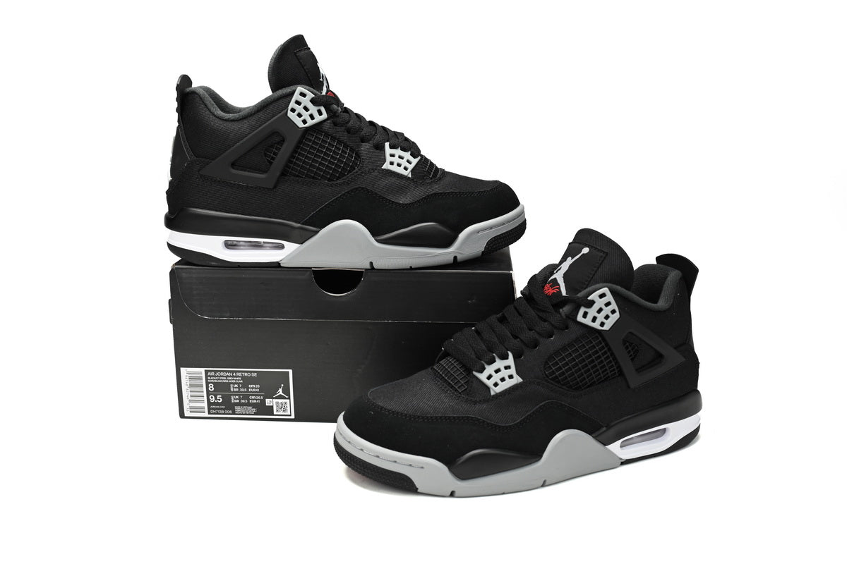 Air Jordan 4 Retro Black Canvas - Repcity